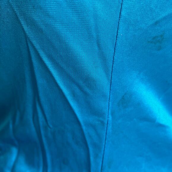 70s Lace Blue Ruffle Bodysuit Teddy Size Medium - Picture 8 of 11